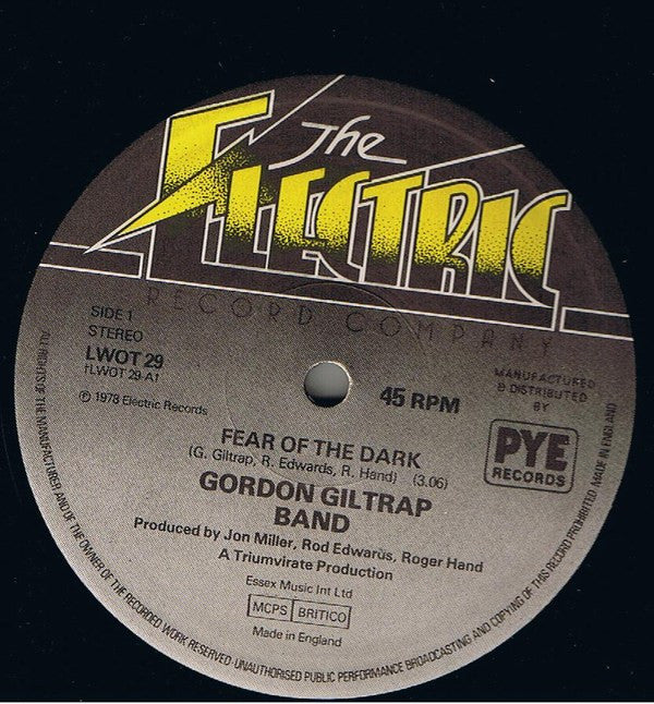 Gordon Giltrap Band : Fear Of The Dark (12", Single)
