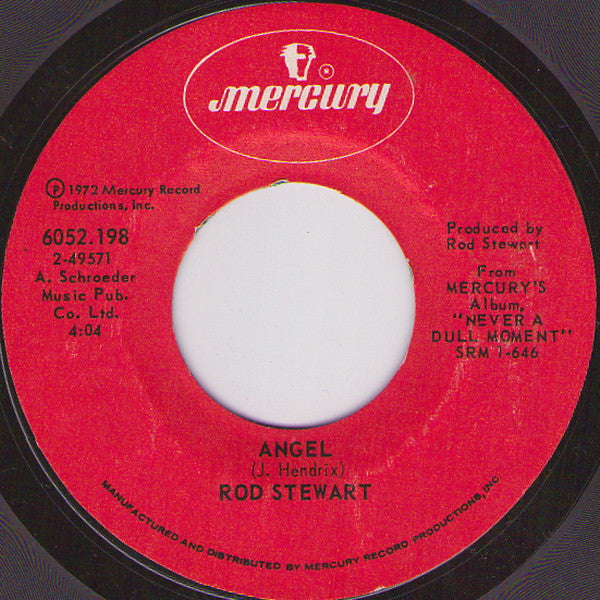 Rod Stewart : Angel / What's Made Milwaukee Famous (Has Made A Loser Out Of Me) (7", Single)