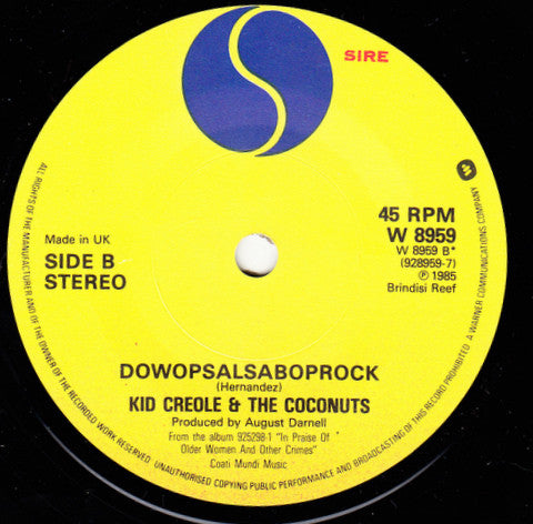 Kid Creole And The Coconuts : Endicott (7", Single)