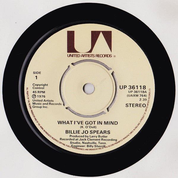 Billie Jo Spears : What I've Got In Mind (7", Single)