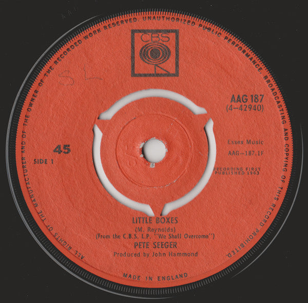 Pete Seeger : Little Boxes (7", Single)