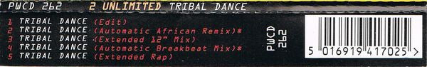 2 Unlimited : Tribal Dance (CD, Single)
