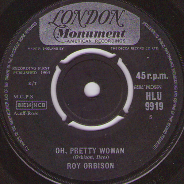 Roy Orbison : Oh, Pretty Woman (7", Single)