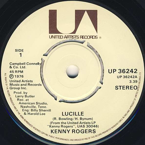Kenny Rogers : Lucille (7", Single)