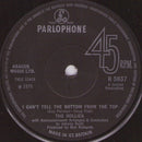 The Hollies : I Can't Tell The Bottom From The Top (7", Single, Sol)