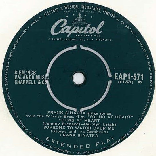 Frank Sinatra : Sings Songs From His Warner Bros. Picture "Young At Heart" (7", EP)