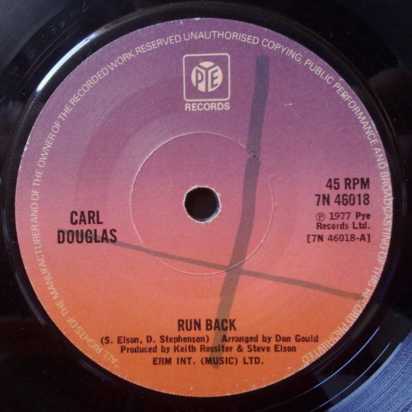Carl Douglas : Run Back (7", Single, Sol)