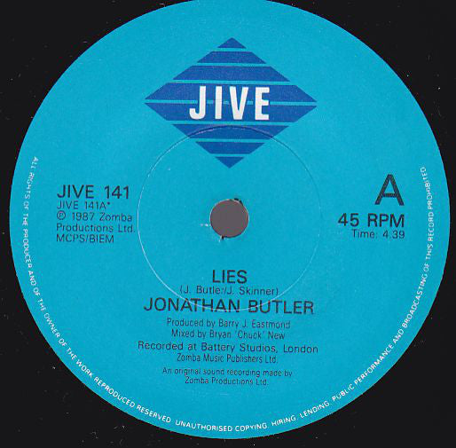 Jonathan Butler : Lies (7", Single)