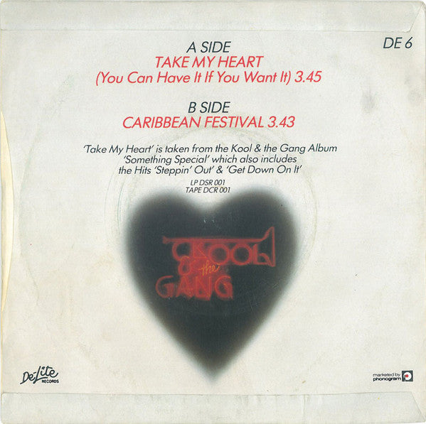 Kool & The Gang : Take My Heart (You Can Have It If You Want It) (7", Single)