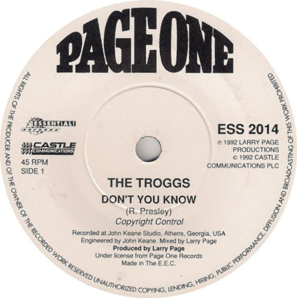 The Troggs : Don't You Know (7", Single)