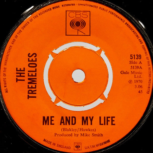 The Tremeloes : Me And My Life (7", Single, Pus)