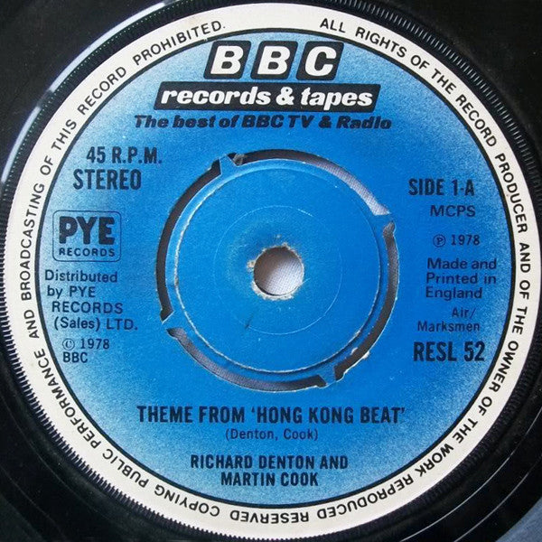 Denton And Cook : Theme From "Hong Kong Beat" (7", Single)