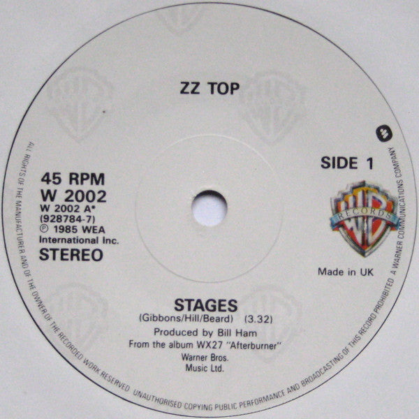 ZZ Top : Stages (7", Single)