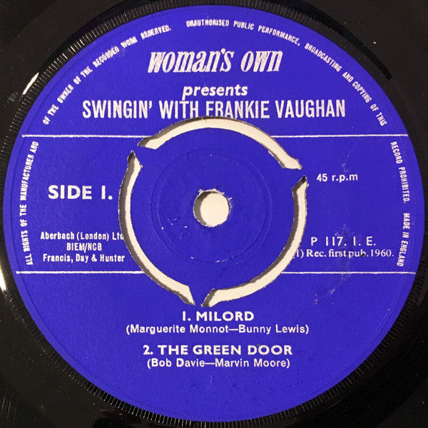 Frankie Vaughan With The Kaye Sisters : Swingin' With Frankie Vaughan (7", EP)