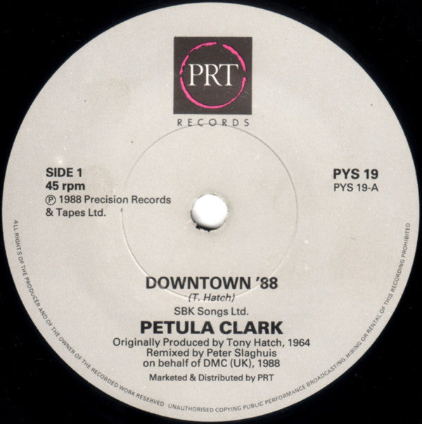 Petula Clark : Downtown '88 (7", Single)
