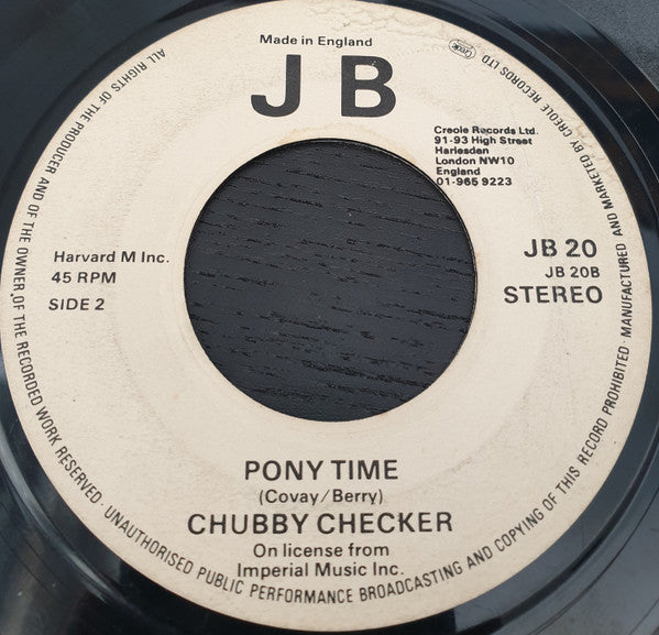 Chubby Checker : Let's Twist Again / Pony Time (7", Lar)