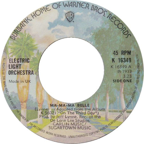 Electric Light Orchestra : Ma-Ma-Ma Belle (7", Single, Lar)