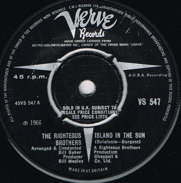 The Righteous Brothers : Island In The Sun (7", Single)