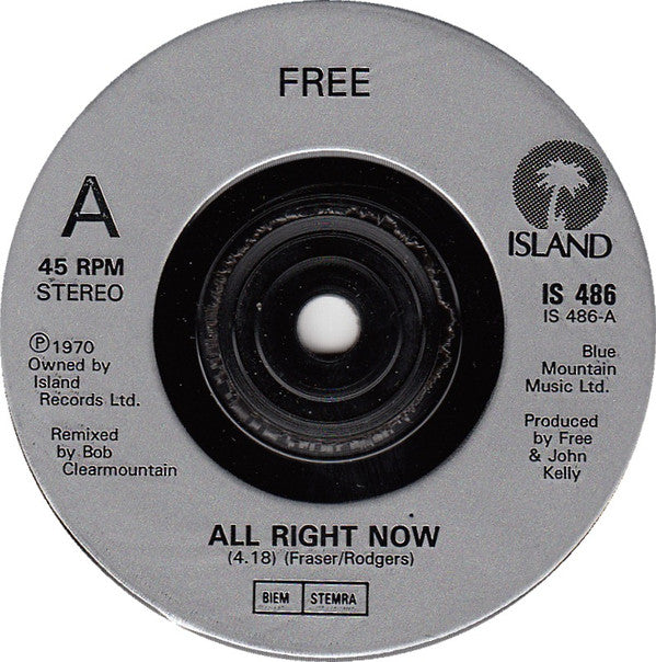 Free : All Right Now (7", Single, Sil)