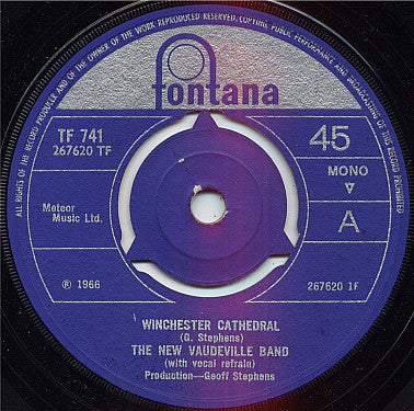 The New Vaudeville Band : Winchester Cathedral (7", Single, Mono, 3 P)