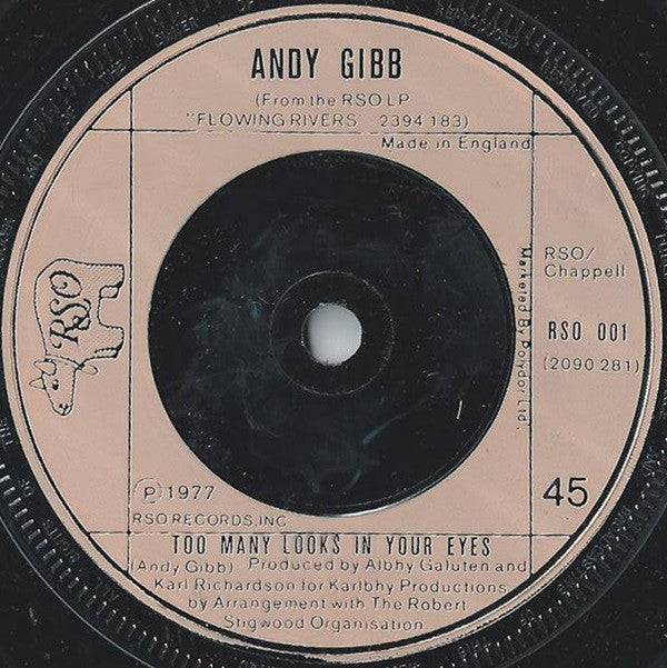 Andy Gibb : Shadow Dancing (7", Single)