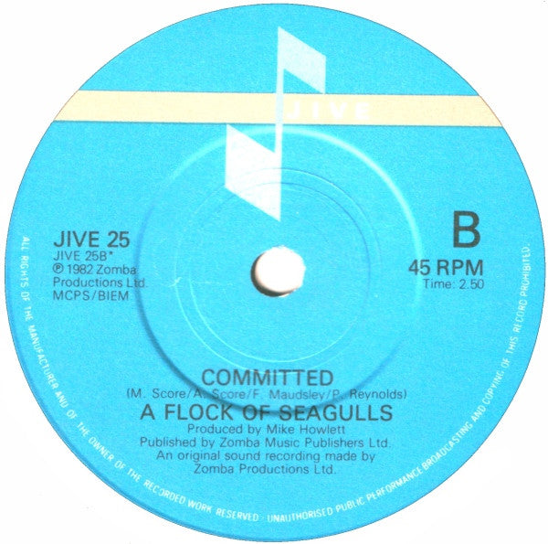 A Flock Of Seagulls : Wishing (If I Had A Photograph Of You) (7", Single)