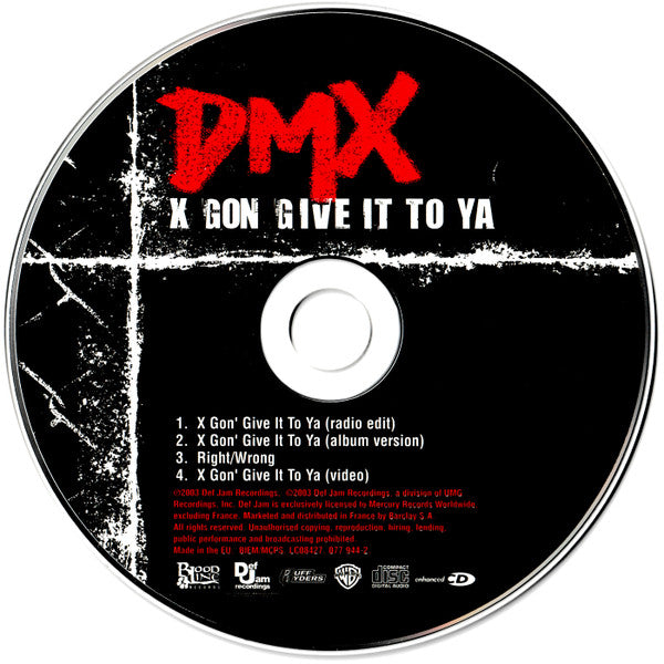 DMX : X Gon' Give It To Ya (CD, Single, Enh)