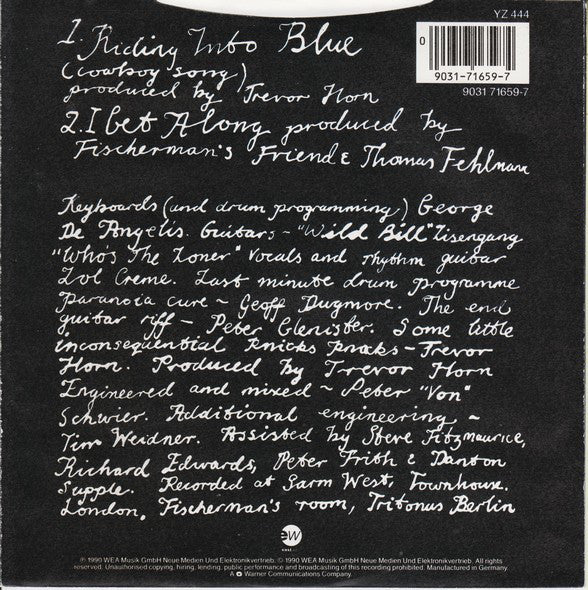 Inga Humpe : Riding Into Blue (Cowboy Song) (7", Single)