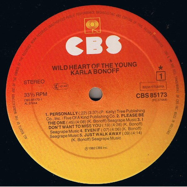 Karla Bonoff : Wild Heart Of The Young (LP, Album)