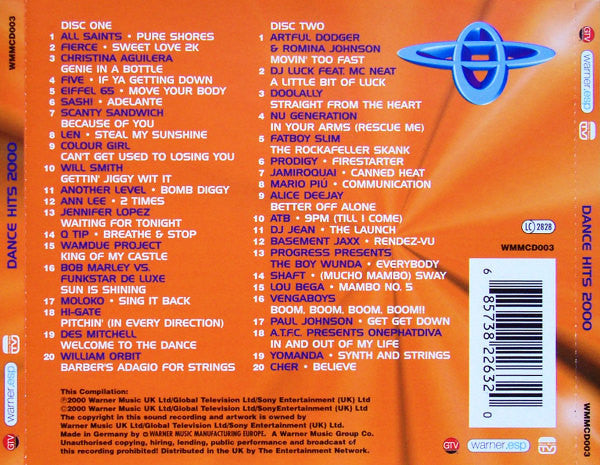 Various : Dance Hits 2000 (2xCD, Comp)