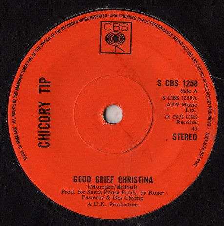 Chicory Tip : Good Grief Christina (7", Single)