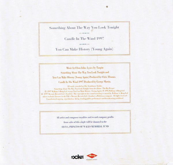 Elton John : Something About The Way You Look Tonight / Candle In The Wind 1997 (CD, Single, J-c)