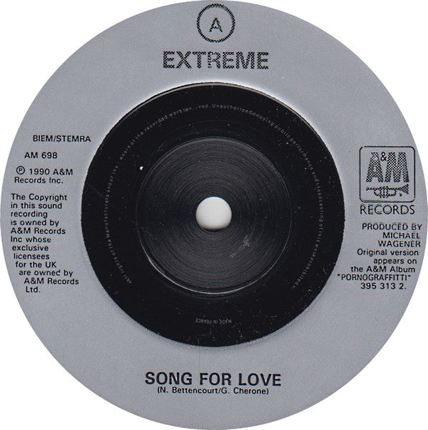 Extreme (2) : Song For Love (7", Single)
