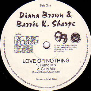 Diana Brown & Barrie K Sharpe : Love Or Nothing (12")