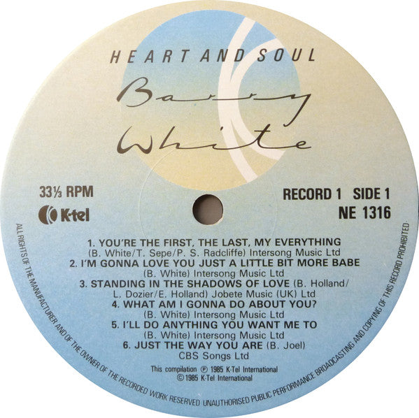 Barry White : Heart And Soul (2xLP, Comp)