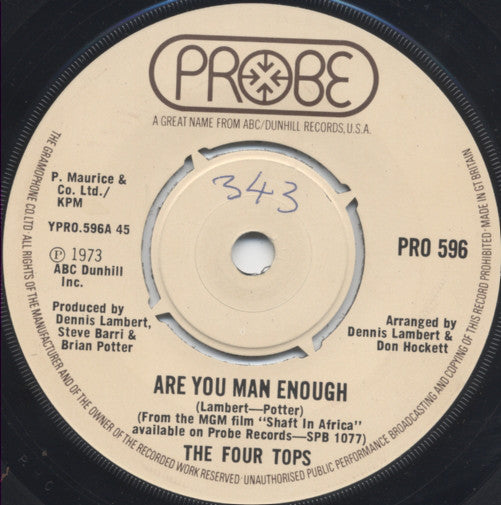 Four Tops : Are You Man Enough (7", Single)
