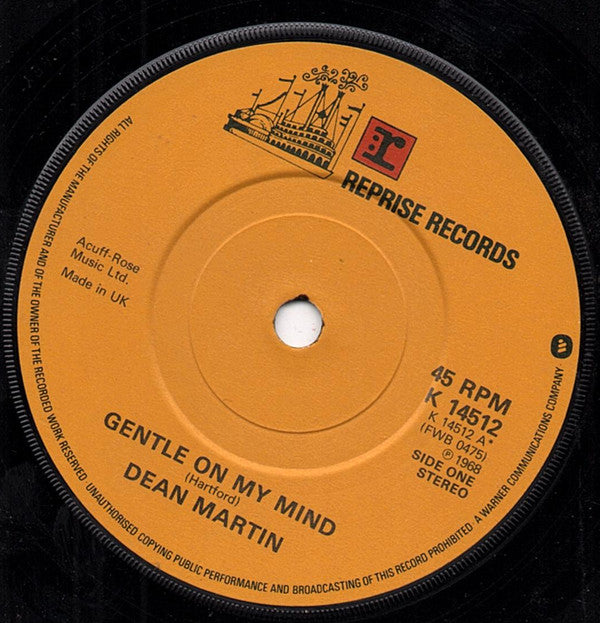 Dean Martin : Gentle On My Mind / King Of The Road (7", Single, RE)