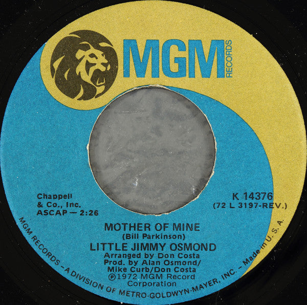 Little Jimmy Osmond : Long Haired Lover From Liverpool (7", Single)