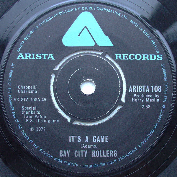 Bay City Rollers : It's A Game (7", Single)