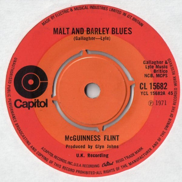 McGuinness Flint : Malt And Barley Blues (7", Kno)