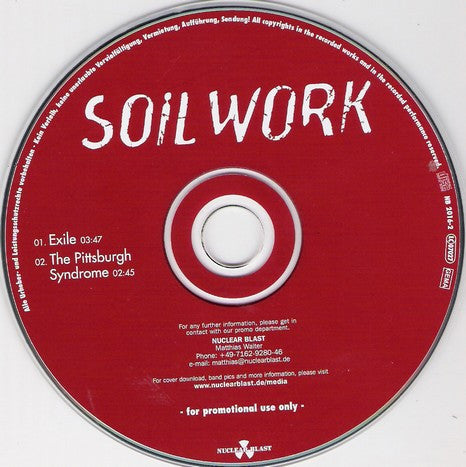 Soilwork : Exile / The Pittsburgh Syndrome (CD, Single, Promo)