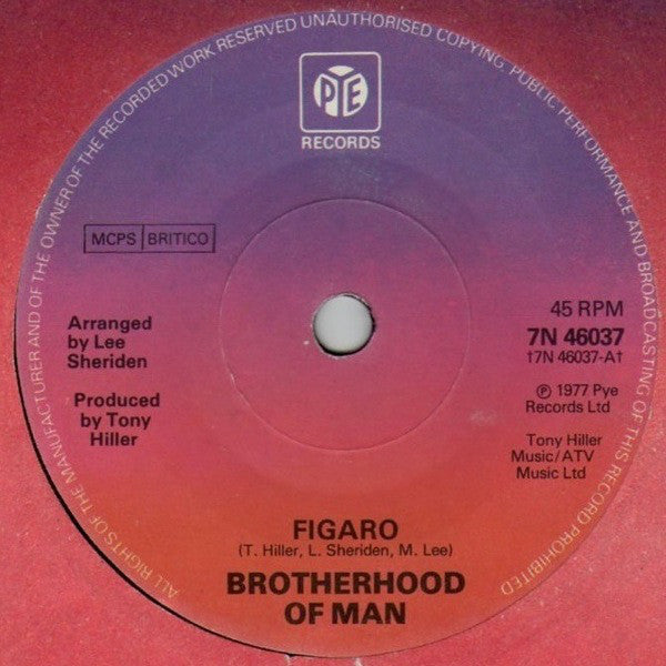 Brotherhood Of Man : Figaro (7", Single, Sol)