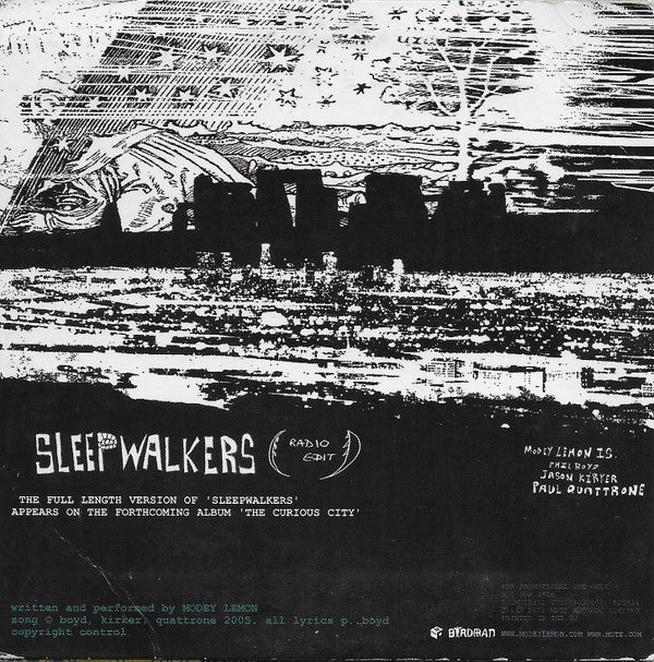 Modey Lemon : Sleepwalkers (CD, Single, Promo, Car)