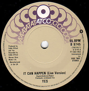 Yes : It Can Happen (7", Single)