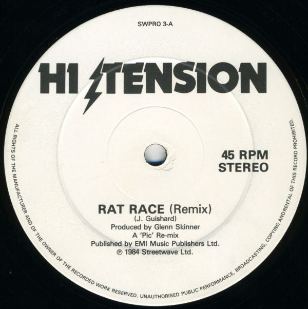 Hi-Tension : Rat Race (12", S/Sided, Ltd, Promo)
