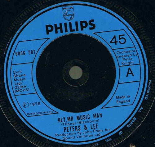 Peters & Lee : Hey, Mr Music Man (7", Single)