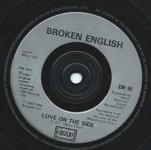 Broken English : Love On The Side (7", Sil)