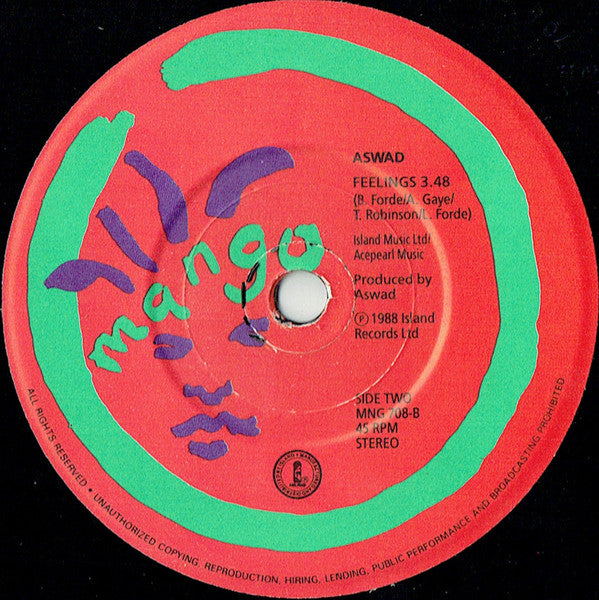 Aswad : On And On (7", Single, Pap)