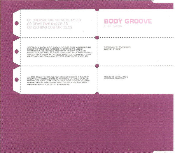 Architechs Feat. Nana : Body Groove (CD, Single)