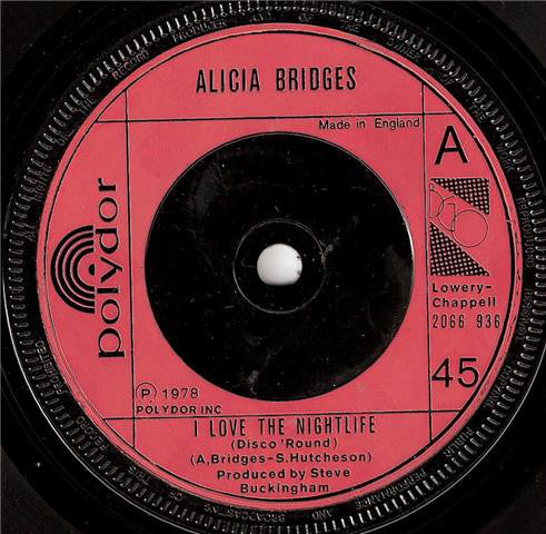 Alicia Bridges : I Love The Nightlife (Disco 'Round) (7", Single, Red)